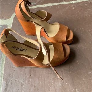 Lucky brand platform wedge sandals